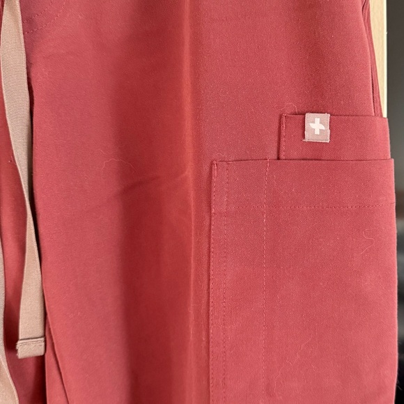 Figs Women's Cherry Red Yola 2 scrub Pants - Picture 2 of 5